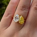 Emerald Cut 4ct Full White Moissanite Ring White,Yellow,Rose Gold For Engagement Wedding