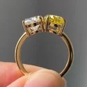 Emerald Cut 4ct Full White Moissanite Ring White,Yellow,Rose Gold For Engagement Wedding