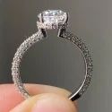 pear Cut 3CT Full White Moissanite Ring White,Yellow,Rose Gold For Engagement Wedding