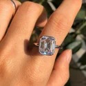 emerald Cut 2.25 CT Full White Moissanite Ring White,Yellow,Rose Gold For Engagement Wedding