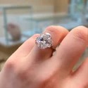 oval Cut 2 CT Full White Moissanite Ring White,Yellow,Rose Gold For Engagement Wedding