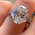 oval Cut 2 CT Full White Moissanite Ring White,Yellow,Rose Gold For Engagement Wedding