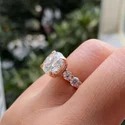 OVAL Cut 3.25 CT Full White Moissanite Ring White,Yellow,Rose Gold For Engagement Wedding