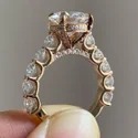OVAL Cut 3.25 CT Full White Moissanite Ring White,Yellow,Rose Gold For Engagement Wedding
