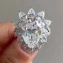 OVAL Cut 3.30 CT Full White Moissanite Ring White,Yellow,Rose Gold For Engagement Wedding