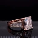 oval Cut 4 CT Full White Moissanite Ring White,Yellow,Rose Gold For Engagement Wedding