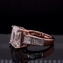 oval Cut 4 CT Full White Moissanite Ring White,Yellow,Rose Gold For Engagement Wedding
