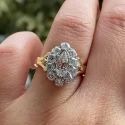pear Cut 3CT Full White Moissanite Ring White,Yellow,Rose Gold For Engagement Wedding