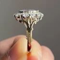 pear Cut 3CT Full White Moissanite Ring White,Yellow,Rose Gold For Engagement Wedding
