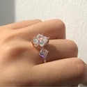 emerald Cut 2.50 CT Full White Moissanite Ring White,Yellow,Rose Gold For Engagement Wedding