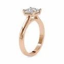 White Yellow Rose Gold Solitaire Princess Cut Full White Moissanite For Engagement Wedding