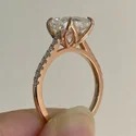 4.55Cts elongated cushion cut Full White Moissanite Halo Ring With Accents For Engagement Wedding
