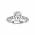 Three Stones Round Pear Cut Full White Moissanite White,Yellow,Rose Gold For Engagement