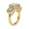 Top Quality DEF Round Cut Full White Moissanite White,Yellow,Rose Gold For Engagement