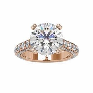Top Quality DEF Round Cut Full White Moissanite White,Yellow,Rose Gold For Engagement
