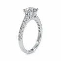 White,Yellow,Rose Gold 3mm ( 7 Stones ) Round Cut Full White Moissanite Ring
