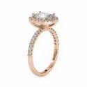 White Yellow Rose Gold Pear Cut Full White Moissanite For Engagement Wedding