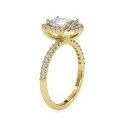 White Yellow Rose Gold Pear Cut Full White Moissanite For Engagement Wedding