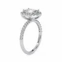 White Yellow Rose Gold Pear Cut Full White Moissanite For Engagement Wedding