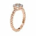 White,Yellow,Rose Gold 3mm ( 7 Stones ) Round Cut Full White Moissanite Ring