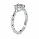 White,Yellow,Rose Gold 3mm ( 7 Stones ) Round Cut Full White Moissanite Ring