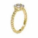 White,Yellow,Rose Gold 3mm ( 7 Stones ) Round Cut Full White Moissanite Ring