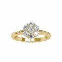White,Yellow,Rose Gold 3mm ( 7 Stones ) Round Cut Full White Moissanite Ring