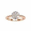 White,Yellow,Rose Gold 3mm ( 7 Stones ) Round Cut Full White Moissanite Ring