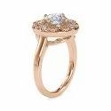 DEF Round Cut Full White Moissanite Ring White,Yellow,Rose Gold For Engagement