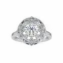 DEF Round Cut Full White Moissanite Ring White,Yellow,Rose Gold For Engagement