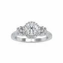 White,Yellow,Rose Gold Round Cut Full White Moissanite Ring For Engagement, Wedding Ring