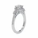 White,Yellow,Rose Gold Round Cut Full White Moissanite Ring For Engagement, Wedding Ring