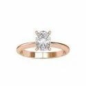 White Yellow Rose Gold Solitaire Oval Cut Full White Moissanite For Engagement Wedding
