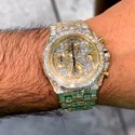 Best Quality Fully Customized Iced Out Diamond Lab Grown Watch for Men Hip Hop Diamond Jewelry