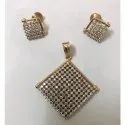Party Wear Diamond Pendant Set