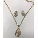 Simple Diamond Pendant Set