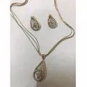 Simple Diamond Pendant Set