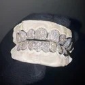 Iced Out 925 Silver VVS Moissanite Teeth Grillz Custom Diamond Tester Approved Grillz