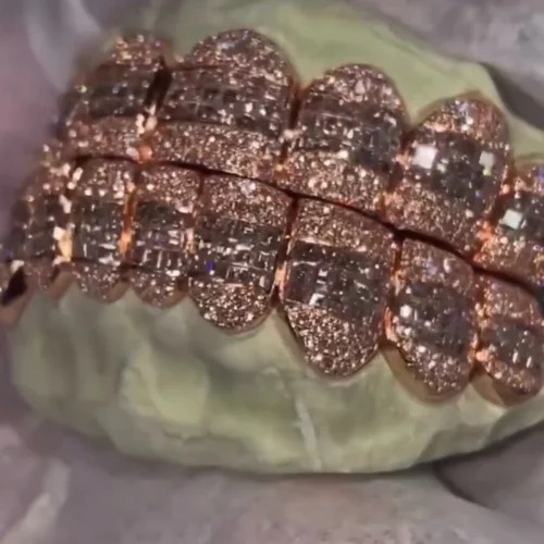 Iced Out 925 Silver VVS Moissanite Teeth Grillz Custom Diamond Tester Approved Grillz