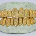 Iced Out 925 Silver VVS Moissanite Teeth Grillz Custom Diamond Tester Approved Grillz