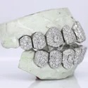 Iced Out 925 Silver VVS Moissanite Teeth Grillz Custom Diamond Tester Approved Grillz
