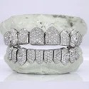 Iced Out 925 Silver VVS Moissanite Teeth Grillz Custom Diamond Tester Approved Grillz
