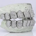Iced Out 925 Silver VVS Moissanite Teeth Grillz Custom Diamond Tester Approved Grillz