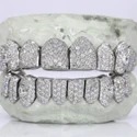 Iced Out 925 Silver VVS Moissanite Teeth Grillz Custom Diamond Tester Approved Grillz