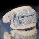 Iced Out 925 Silver VVS Moissanite Teeth Grillz Custom Diamond Tester Approved Grillz