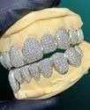 Iced Out 925 Silver VVS Moissanite Teeth Grillz Custom Diamond Tester Approved Grillz
