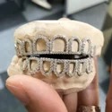 Iced Out 925 Silver VVS Moissanite Teeth Grillz Custom Diamond Tester Approved Grillz
