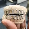 Iced Out 925 Silver VVS Moissanite Teeth Grillz Custom Diamond Tester Approved Grillz