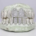 Iced Out 925 Silver VVS Moissanite Teeth Grillz Custom Diamond Tester Approved Grillz