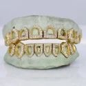 Iced Out 925 Silver VVS Moissanite Teeth Grillz Custom Diamond Tester Approved Grillz